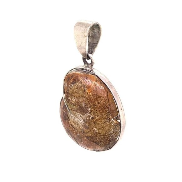 Estate Sterling‎ Silver & Ammonite Large Pendant! 109 - Picture 2 of 6